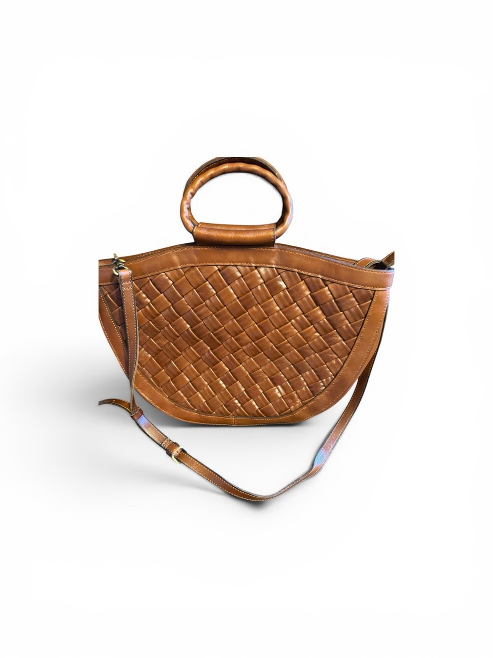 Patrica Nash NWOT Oliena Leather Satchel Cognac